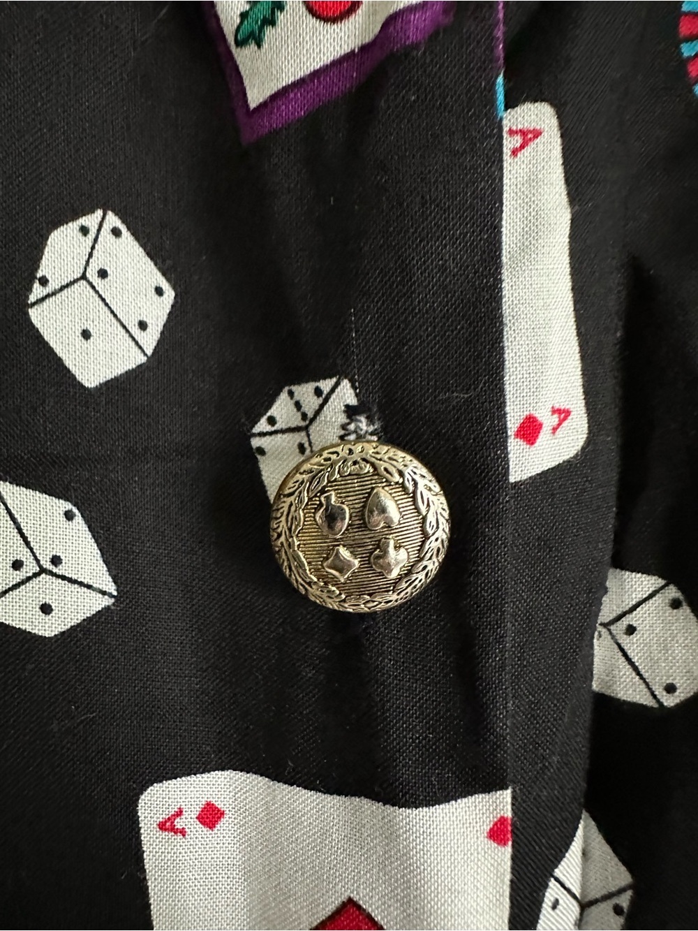 Xtrovert Las Vegas Camp Shirt size 16 Made in USA fancy buttons Vintage - Picture 2 of 6